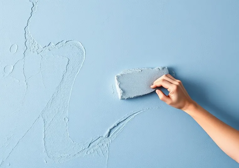 Application d'un enduit décoratif à la lisseuse sur un mur